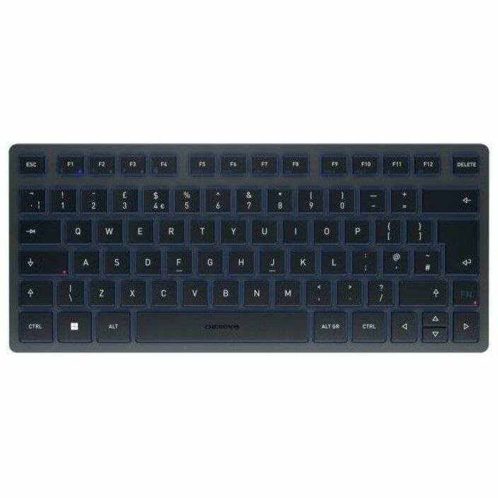 CHERRY KW 7100 Keyboard - Wireless Connectivity - English (UK) - QWERTY Layout - Slate Blue