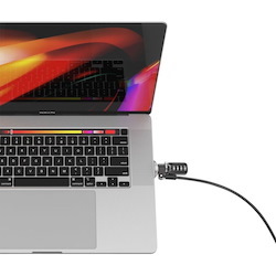 Ledge Lock Adapter for MacBook Pro 16" (2019) with Combination Cable Lock Silver