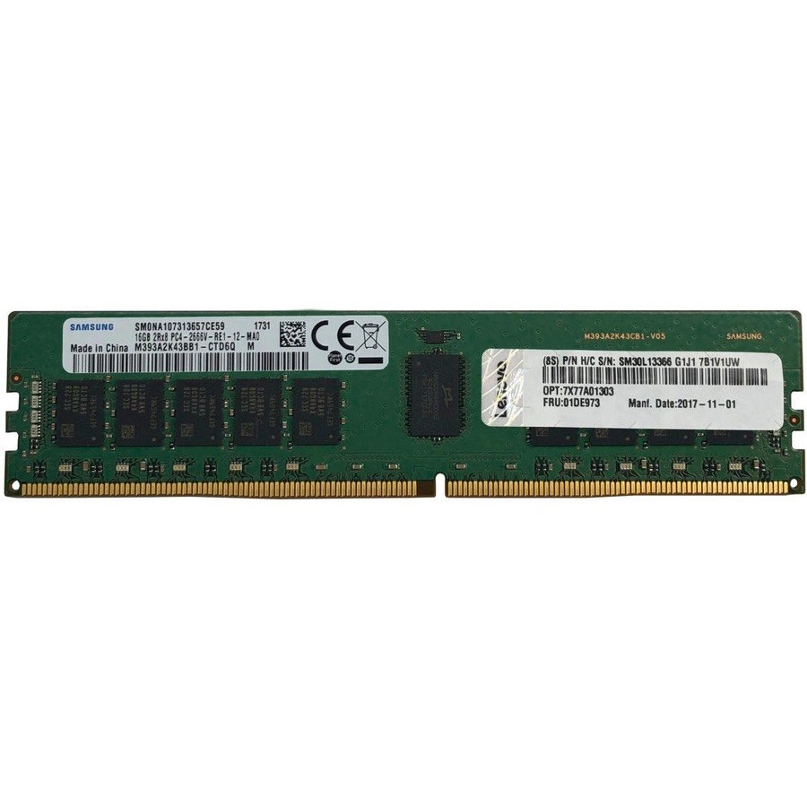 Lenovo RAM Module for Server, Rack Server - 8 GB - DDR4-3200/PC4-25600 TruDDR4 - 3200 MHz Single-rank Memory - 1.20 V