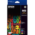 Epson DURABrite Ultra 802 Original Standard Yield Inkjet Ink Cartridge - Value Pack - CMYK - 1 Pack