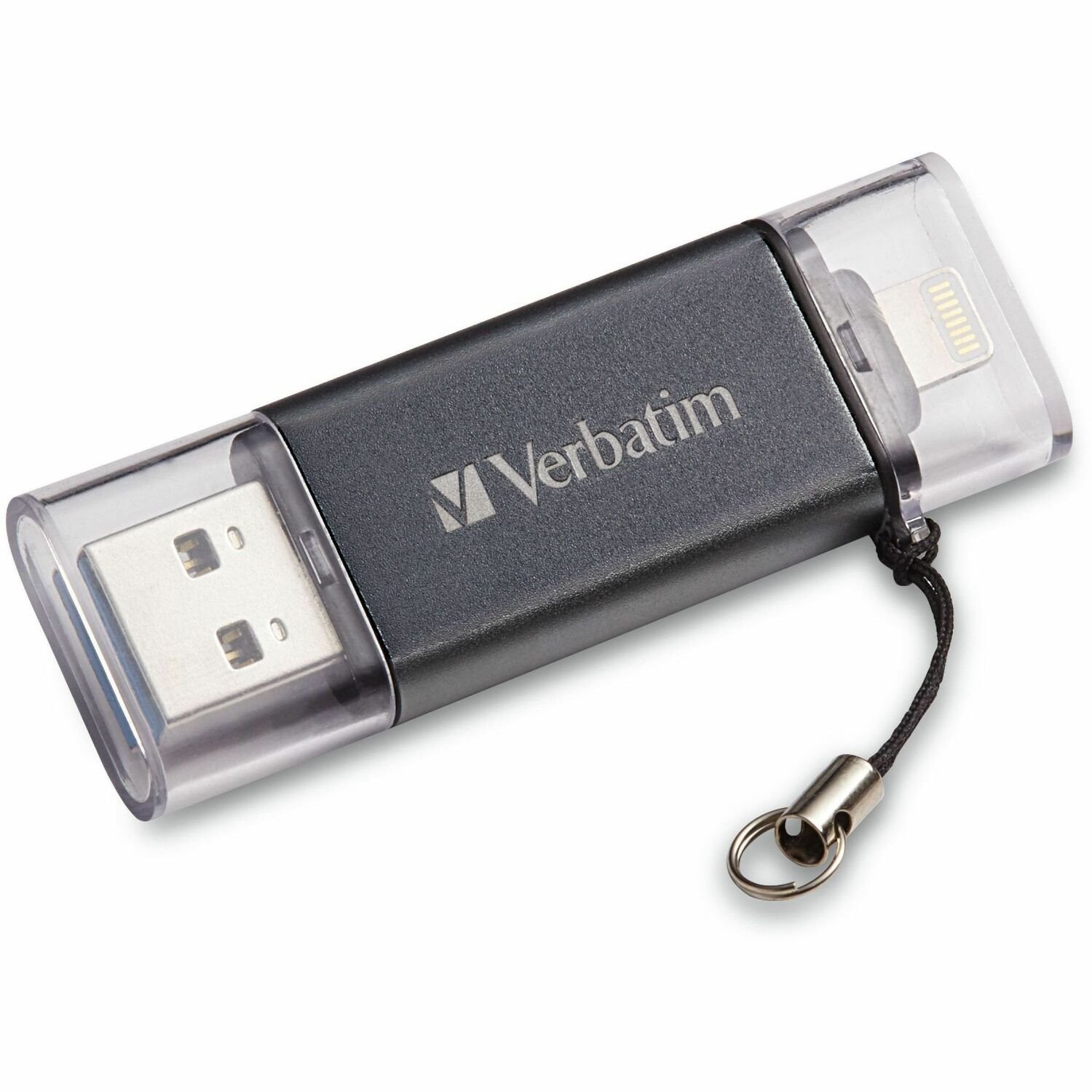 128GB Store 'n' Go Dual USB 3.2 Gen 1 Flash Drive for Apple Lightning Devices - Graphite