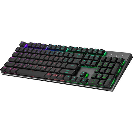 Cooler Master SK653 Gaming Keyboard - Wired/Wireless Connectivity - USB Type A Interface - RGB LED - English (US) - Gunmetal Grey