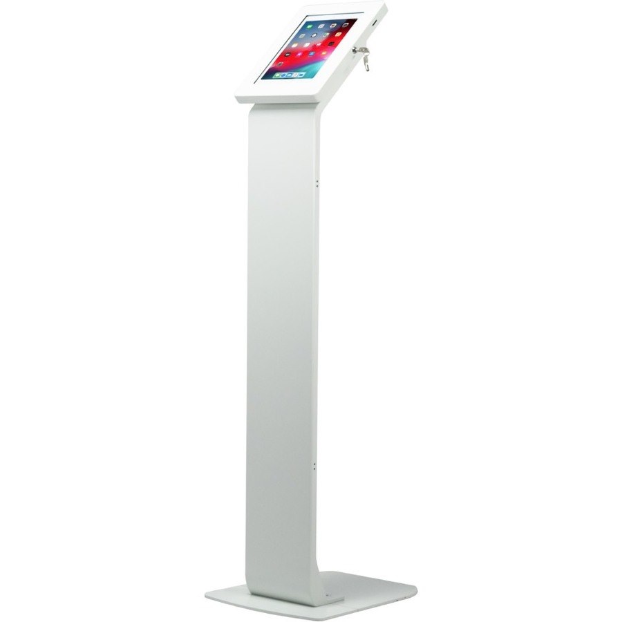 CTA Digital Premium Large Locking Floor Stand Kiosk (White)