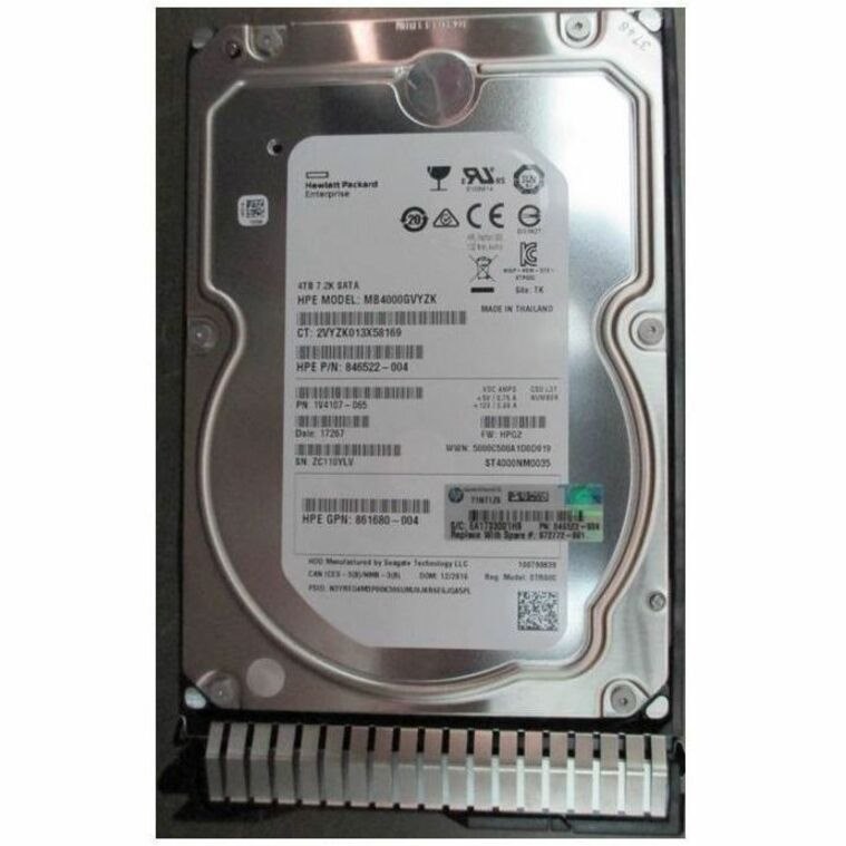 HPE SOURCING - CERTIFIED PRE-OWNED 4 TB Hard Drive - 3.5" Internal - SATA (SATA/600)