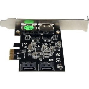 StarTech.com 2 Port PCI Express SATA 6 Gbps eSATA Controller Card - Dual Port PCIe SATA III Card - 2 Int/2 Ext