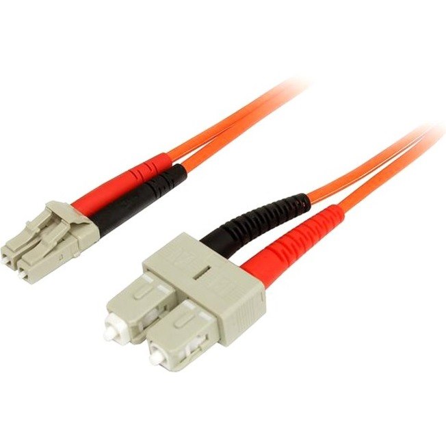 StarTech.com 5m Fiber Optic Cable - Multimode Duplex 50/125 - LSZH Fiber Jumper Cord - LC/SC