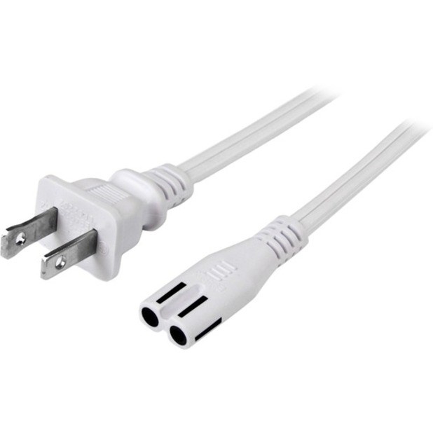 StarTech.com 6 ft White Standard Laptop Power Cord - NEMA 1-15P to C7