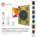 CTA Digital Magnetic Splash-Proof Case with Metal Mounting Plates for iPad 7th/ 8th/ 9th Gen 10.2, iPad Air 3, iPad Pro 10.5, Yellow
