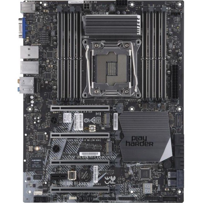 Supermicro C9X299-PGF Desktop Motherboard - Intel X299 Chipset - Socket R4 LGA-2066 - Intel Optane Memory Ready - ATX