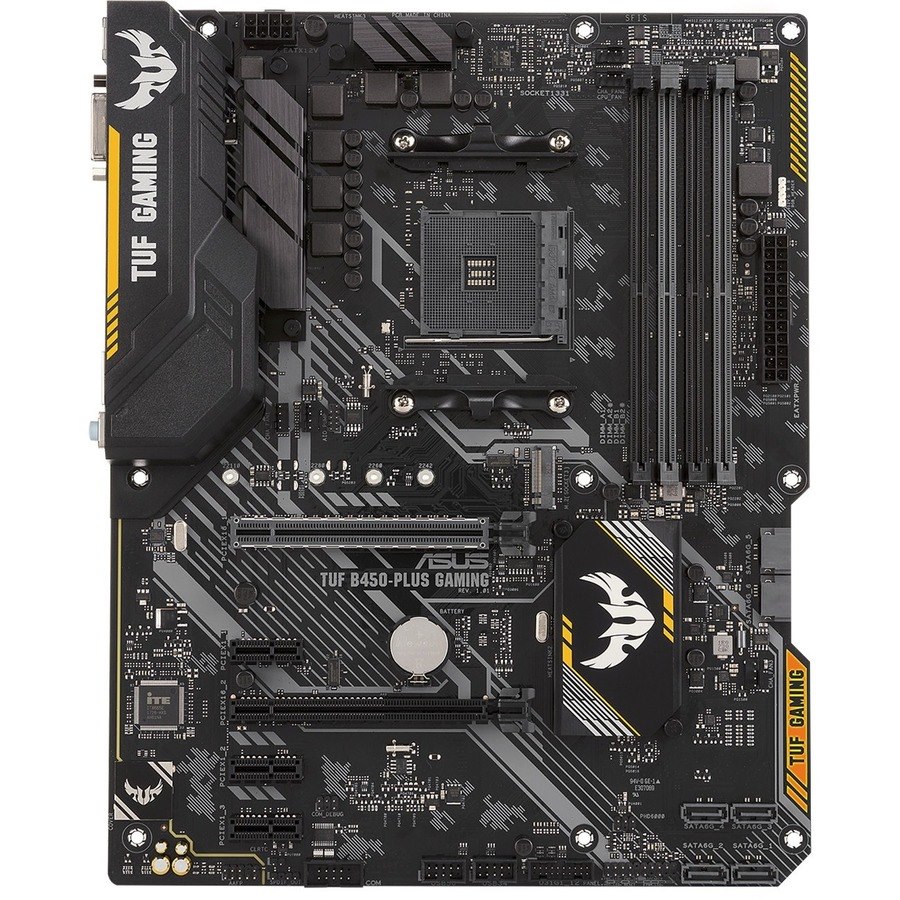 TUF B450-PLUS GAMING Desktop Motherboard - AMD B450 Chipset - Socket AM4 - ATX