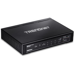 TRENDnet 6-port Gigabit Poe+ Switch; TPE-TG611; 4 X Gigabit Poe+ Ports; 1 X Gigabit Port; 1 X SFP Slot; Supports 100/1000Base-FX Fiber SFP Modules; Ethernet Desktop Network Switch; Lifetime Protection