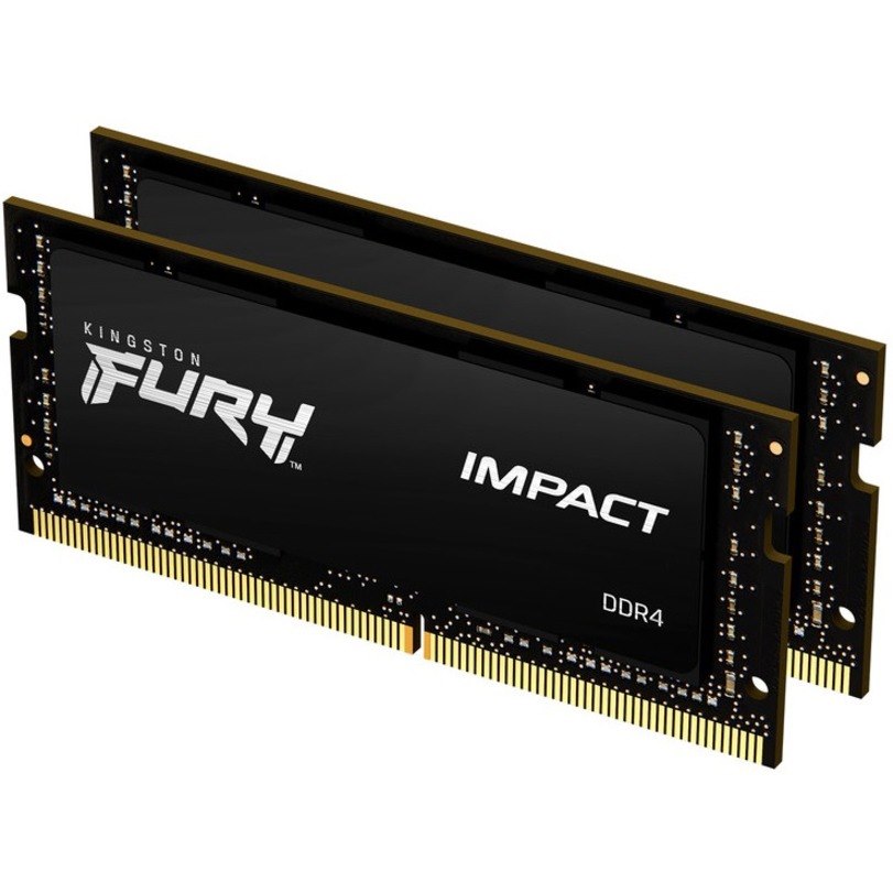 Kingston FURY Impact RAM Module for Notebook - 32 GB (2 x 16GB) - DDR4-2666/PC4-21333 DDR4 SDRAM - 2666 MHz - CL16 - 1.20 V