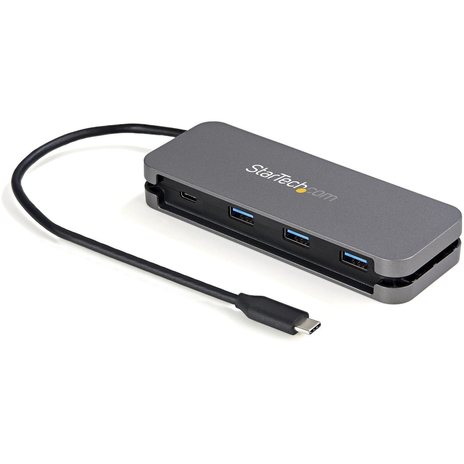 StarTech.com 4 Port USB C Hub - 3x USB-A/1xUSB-C - 5Gbps USB 3.0 Type-C Hub (3.2 Gen 1) - Bus Powered - 11.2" Cable w/ Cable Management