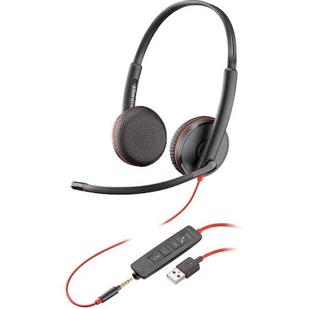 Poly Blackwire C3225 Wired Over-the-head Stereo Headset