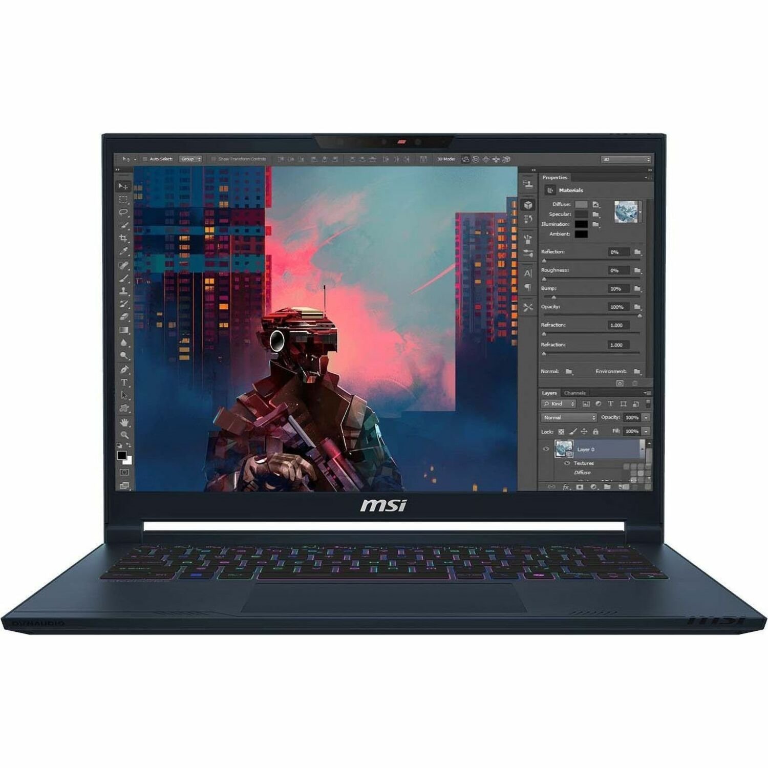 MSI Stealth AI 14 in 120Hz OLED Gaming Laptop, Intel Core Ultra9-185H, RTX 4070, 64GB, 1TB SSD - Win 11PRO