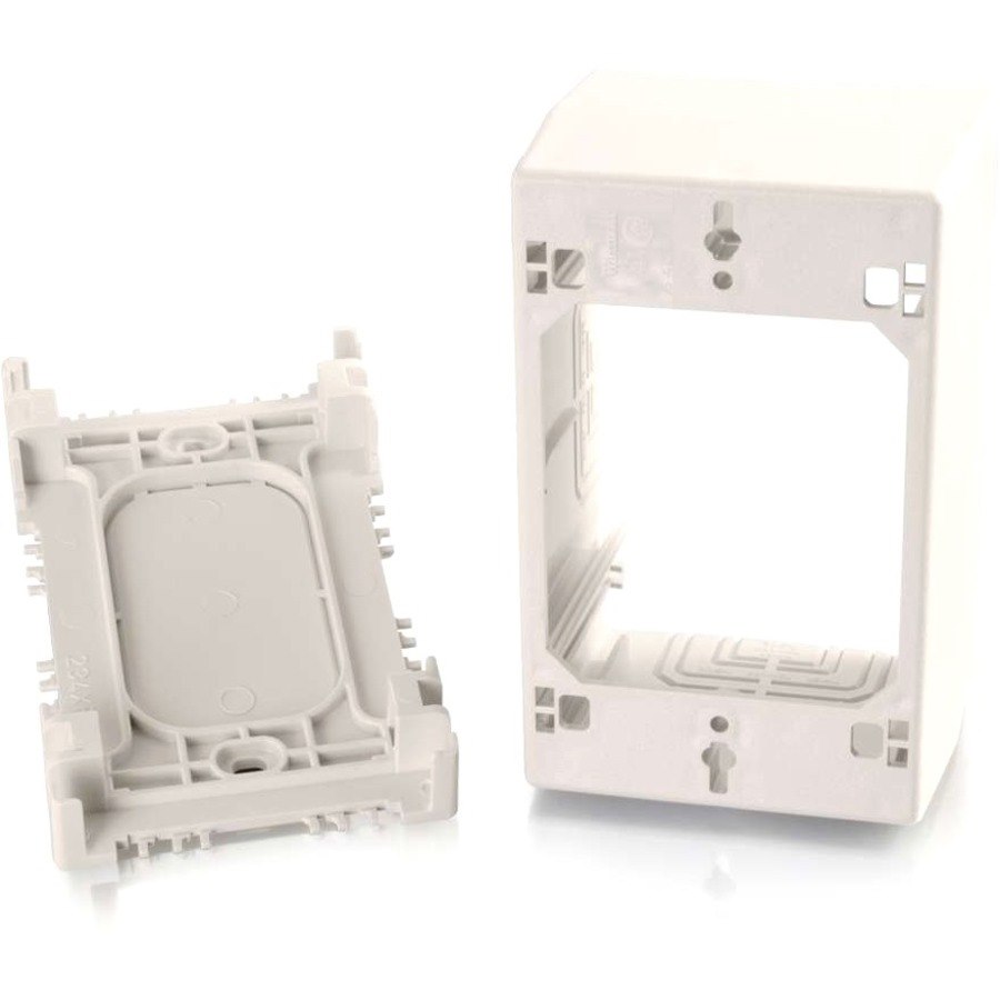C2G Wiremold Uniduct Single Gang Extra Deep Junction Box - Fog White