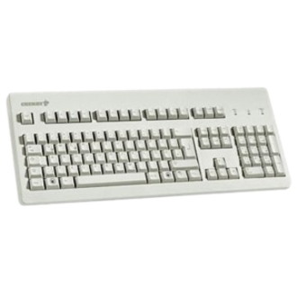 CHERRY G80-3000 Keyboard - Cable Connectivity - PS/2, USB Interface - English (UK) - Light Grey