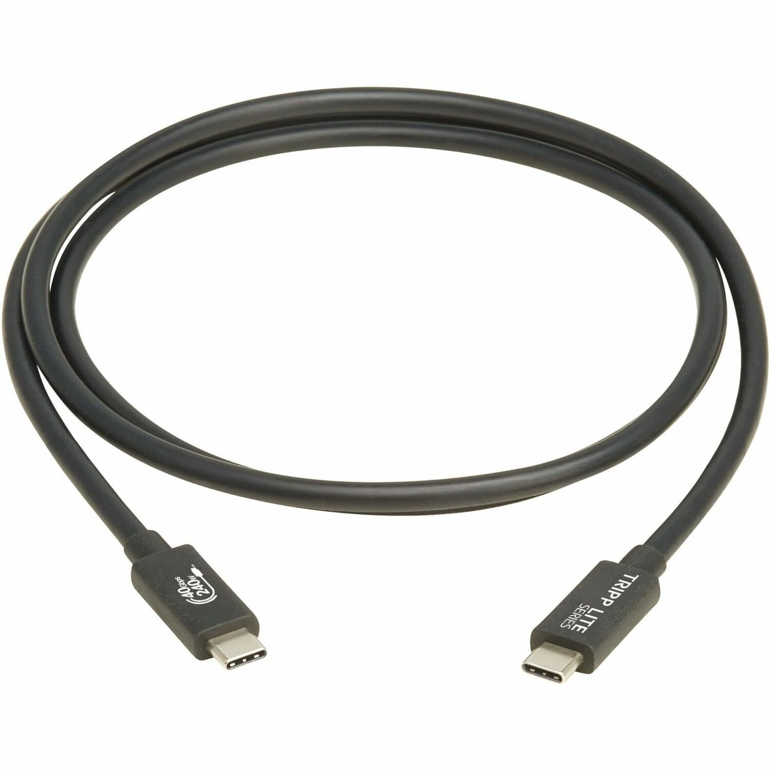 Eaton Tripp Lite series USB4 40Gbps Cable (M/M) - USB-C, 8K 60 Hz, 240W PD Charging, Black, 1.2 m (4 ft.)