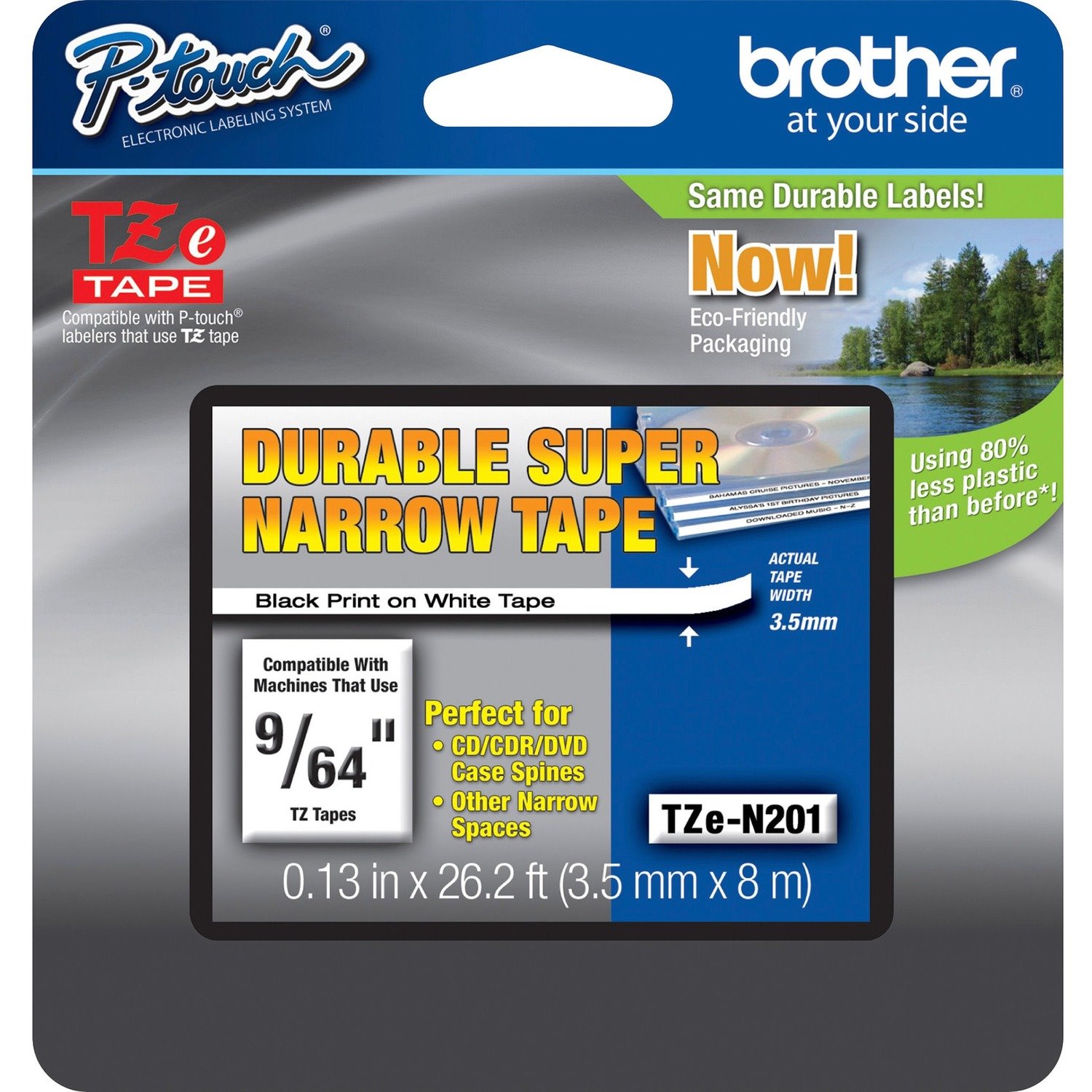 Brother TZ Super Narrow Non-laminated Tapes