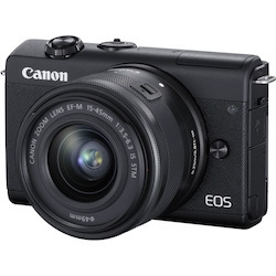 Canon EOS M200 24.1 Megapixel Mirrorless Camera with Lens - 0.59" - 1.77" - Black