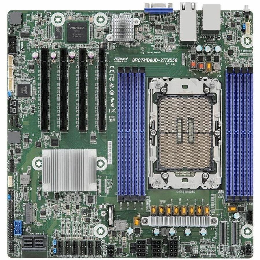 ASRock SPC741D8UD-2T/X550 Server Motherboard - Intel C741 Chipset - Socket LGA-4677 - Deep Micro ATX