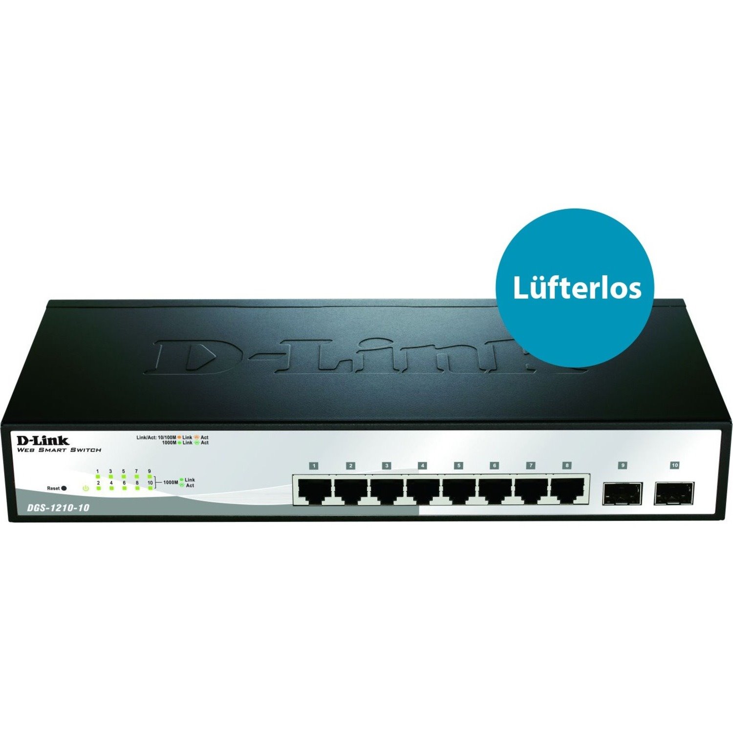 D-Link WebSmart DGS-1210 DGS-1210-10 8 Ports Manageable Ethernet Switch - Gigabit Ethernet - 10/100/1000Base-T, 1000Base-X