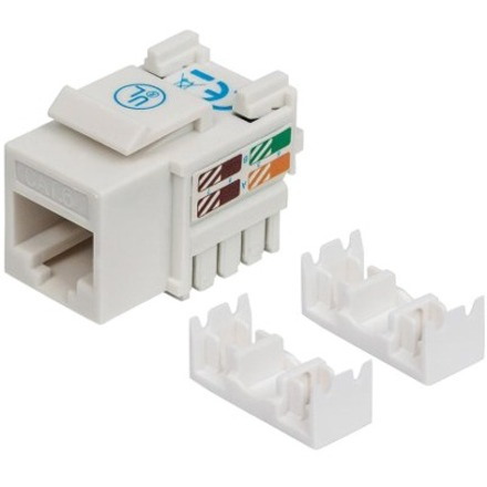 Manhattan Keystone Jack, Cat6, UTP, Punch-down, White