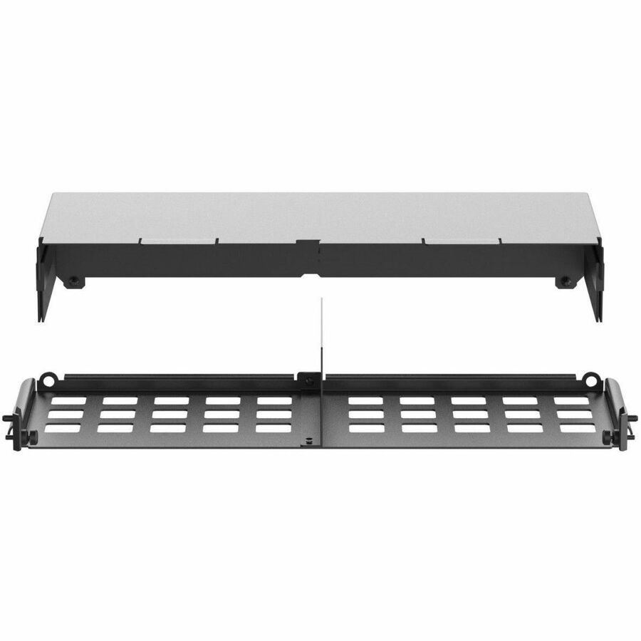 Panduit HD Flex Patch Panel Slack Plate w/Rear 2RU, Black