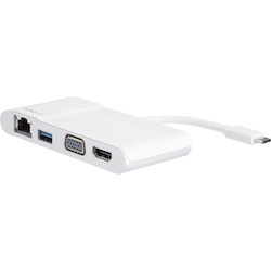 StarTech.com USB Type C Docking Station for Notebook - Silver, White
