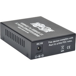 Tripp Lite by Eaton Gigabit Multimode Fiber to Ethernet Media Converter, 10/100/1000 SC, 550 m, 850 nm