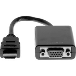 Rocstor HDMI to VGA Adapter Converter M/F - 6"- For Ultrabook, Laptop, Monitor, Projectors, Desktop PC, Laptop - 1920x1080 - 1 Pack - 1 x HDMI Male Digital Audio/Video - 1 x HD-15 Female VGA - 6 Inch - Black - ADAPTER HDMI TO VGA HD15