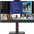 Lenovo ThinkVision T24v-30 24" Class Webcam Full HD LCD Monitor - 16:9 - Raven Black