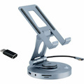 SIIG USB-C Multitask Hub Stand Holder fits under 13" Tablets/Phones - 4K60Hz- PD100W