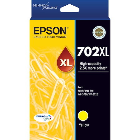Epson DURABrite Ultra T702XL Original High Yield Inkjet Ink Cartridge - Yellow - 1 Each