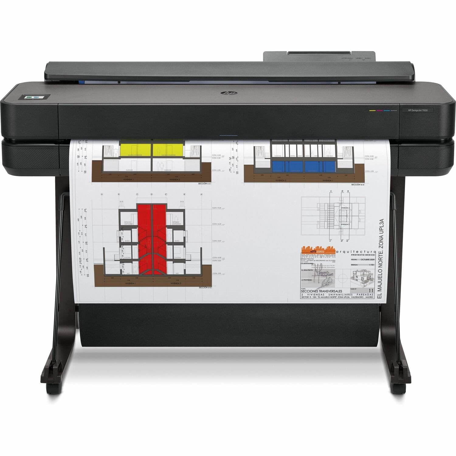 HP Designjet T650 A0 Inkjet Large Format Printer - Includes Printer - 36" Print Width - Color