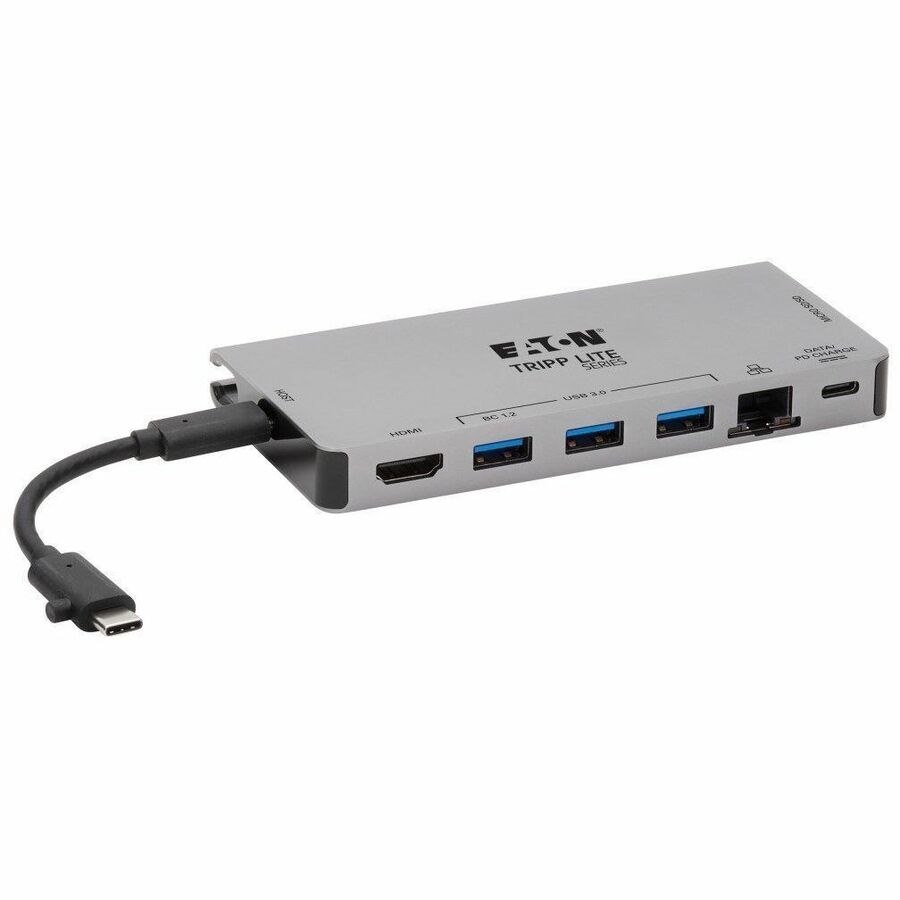 Eaton Tripp Lite Series USB-C Dock - 4K HDMI, USB 3.x (5Gbps), USB-A/C Hub Ports, GbE, Memory Card, 100W PD Charging, Detachable Cord