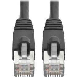 Eaton Tripp Lite Series Cat6a 10G Snagless Shielded STP Ethernet Cable (RJ45 M/M), PoE, Black, 3 ft. (0.91 m)