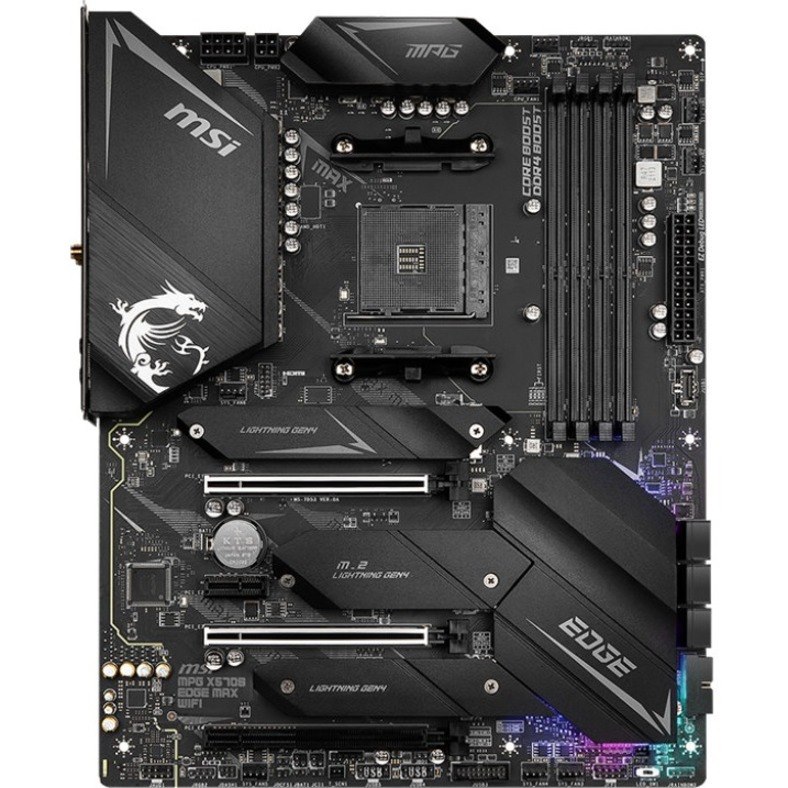 MSI MPG X570S EDGE MAX WIFI Desktop Motherboard - AMD X570 Chipset - Socket AM4 - ATX