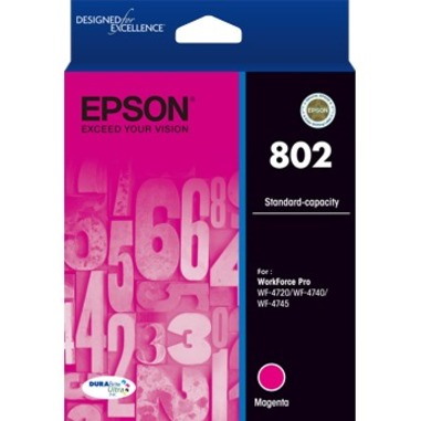 Epson DURABrite Ultra 802 Original Standard Yield Inkjet Ink Cartridge - Magenta - 1 Pack