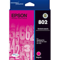 Epson DURABrite Ultra 802 Original Standard Yield Inkjet Ink Cartridge - Magenta - 1 Pack