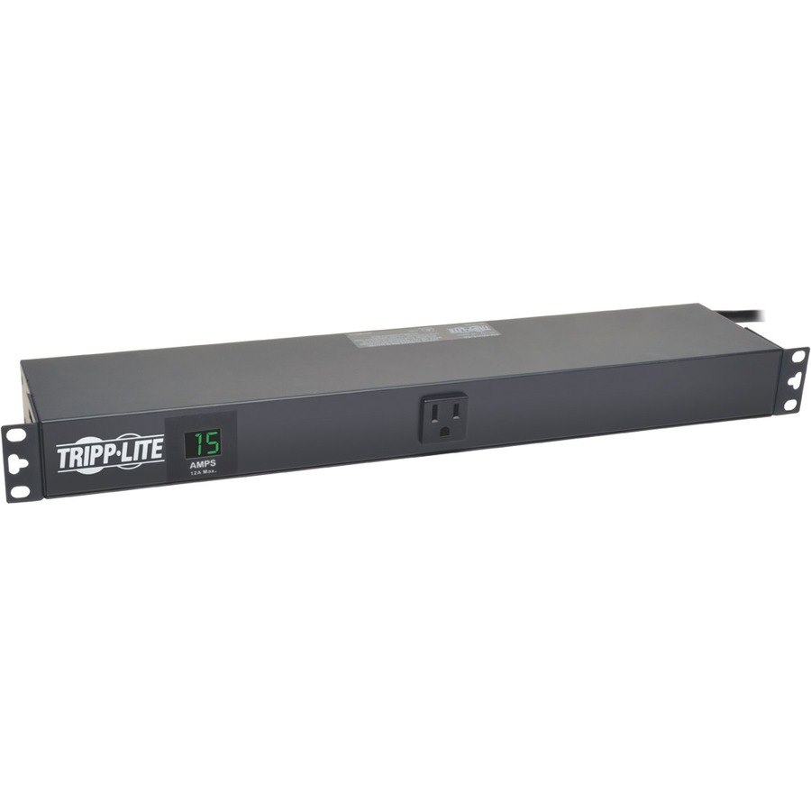 Eaton Tripp Lite Series 1.5kW Single-Phase Local Metered PDU, 100-127V Outlets (13 5-15R), 5-15P, 100-127V Input, 15 ft. (4.57 m) Cord, 1U Rack-Mount