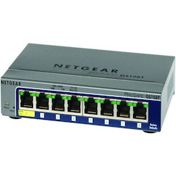 Netgear ProSafe GS108Tv2 8 Ports Manageable Ethernet Switch - Gigabit Ethernet, Fast Ethernet - 10/100/1000Base-T