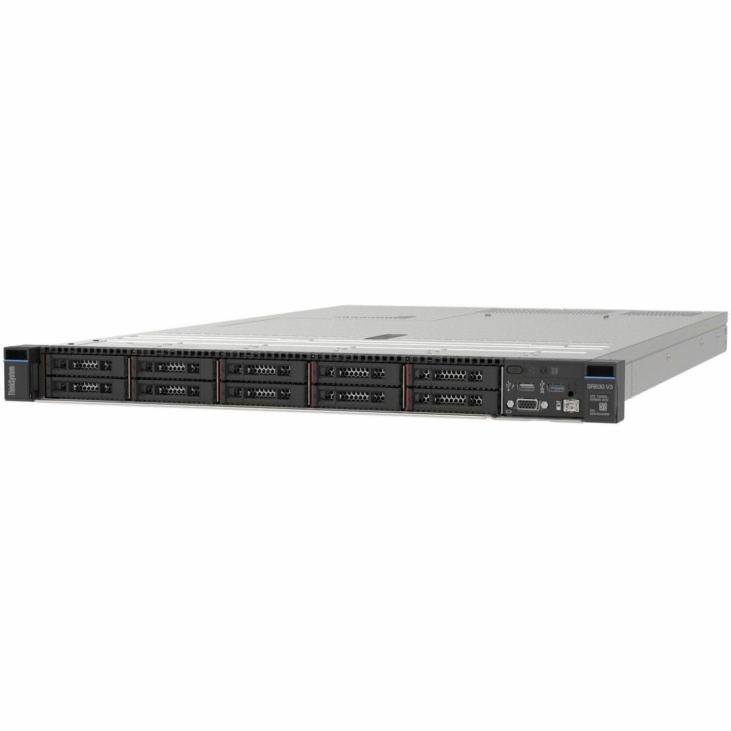 Lenovo ThinkSystem SR630 V3 7D73A043AU 1U Rack Server - 1 x Intel Xeon Silver 4509Y 2.60 GHz - 16 GB RAM - 12Gb/s SAS Controller