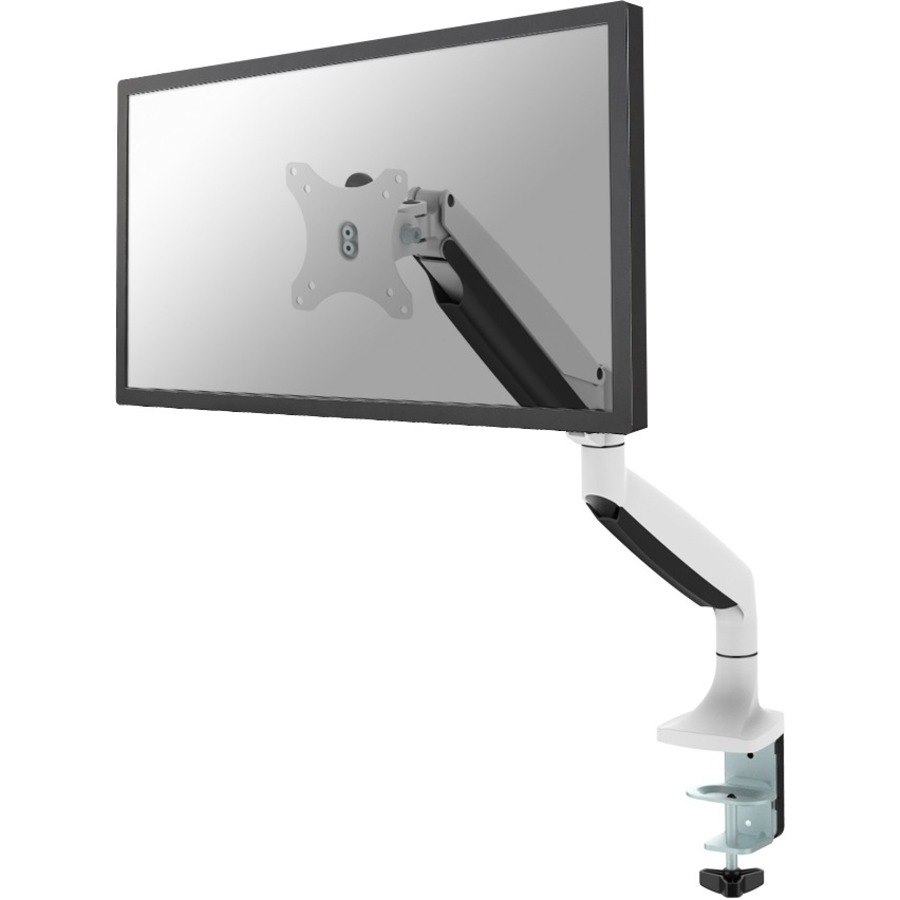 Newstar Full Motion Desk Mount (clamp & grommet) for 10-32" Monitor Screen, Height Adjustable (gas spring) - White