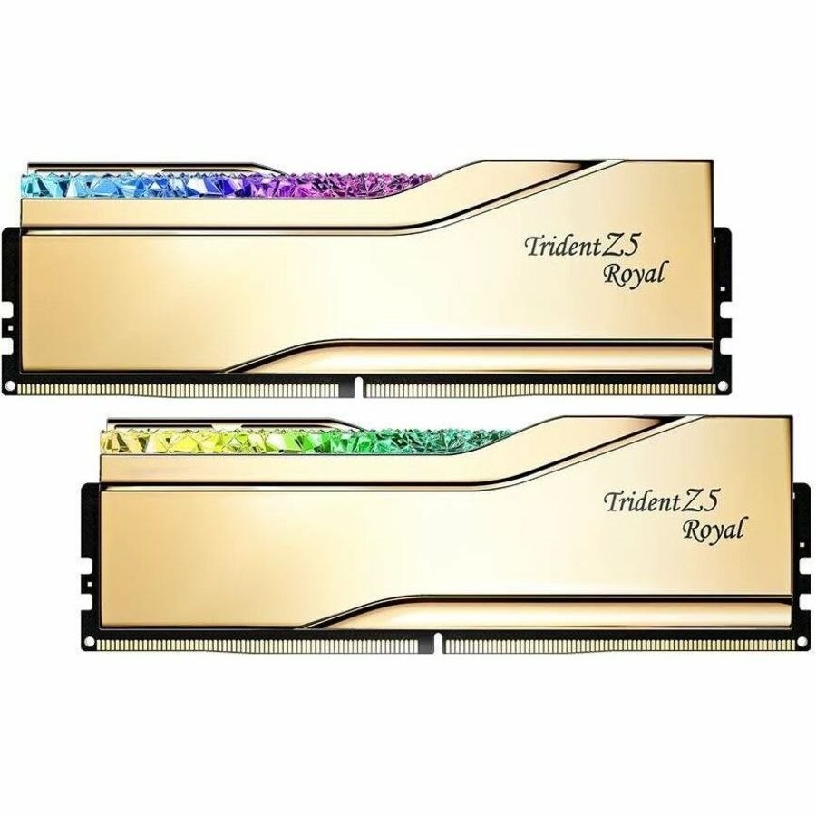 G.SKILL Trident Z5 Royal RAM Module for Desktop PC, Motherboard - 32 GB (2 x 16GB) - RGB - DDR5-7200/PC5-57600 DDR5 SDRAM - 7200 MHz - CL34 - 1.40 V