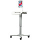 CTA Digital Height-Adjustable Rolling Security Medical Workstation Cart for 7-14 Inch Tablets