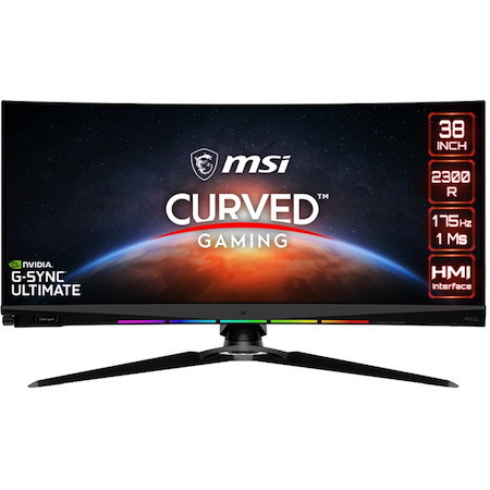 MSI MEG MEG381CQR Plus 38" Class UW-QHD+ Curved Screen Gaming LCD Monitor - 21:9 - Black