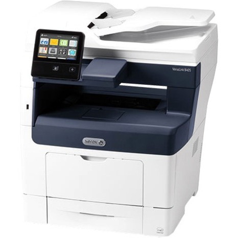 Xerox VersaLink B405DN Laser Multifunction Printer-Monochrome-Copier/Fax/Scanner-47 ppm Mono Print-1200x1200 Print-Automatic Duplex Print-110000 Pages Monthly-700 sheets Input-Color Scanner-600 Optical Scan-Monochrome Fax-Gigabit Ethernet