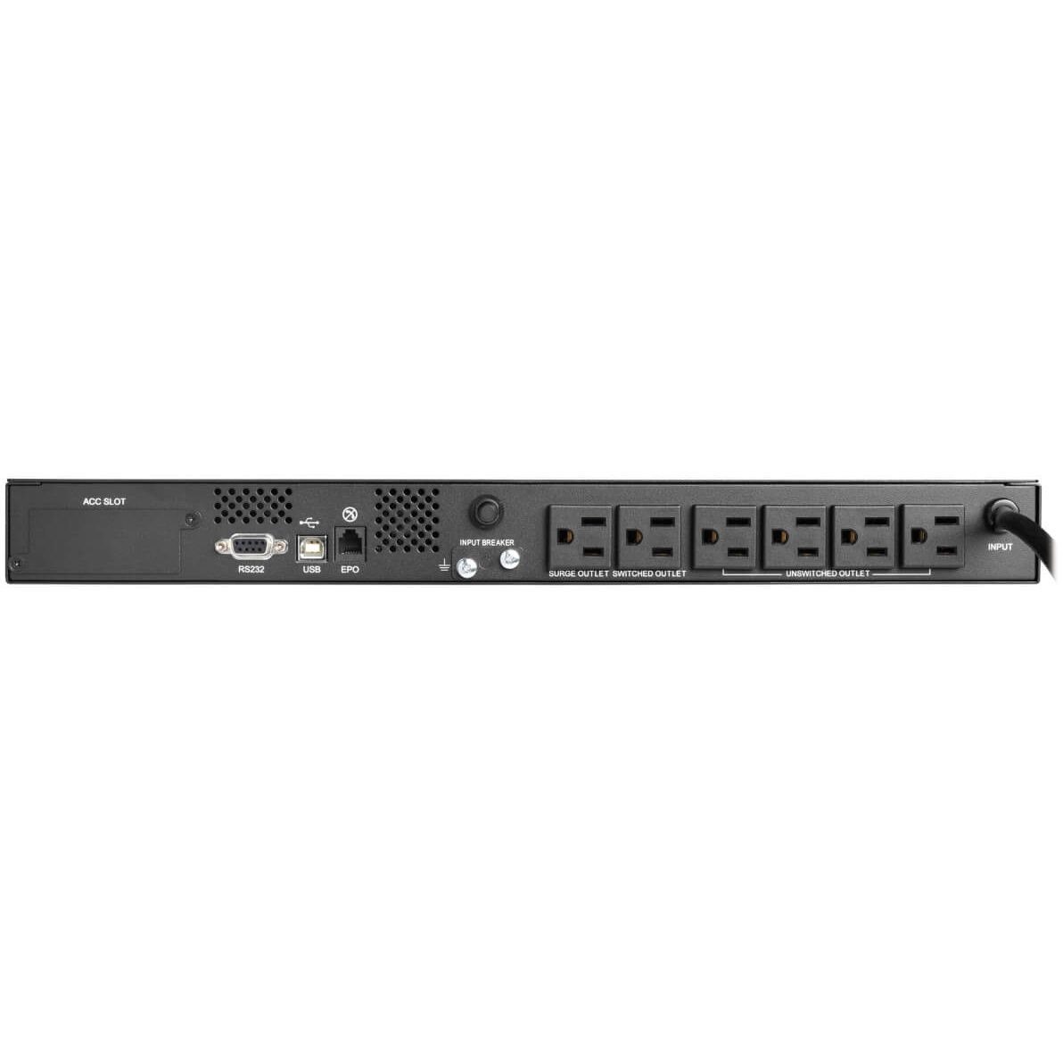 Tripp Lite by Eaton 500VA 300W 120V Line-Interactive UPS - 6 NEMA 5-15R Outlets, USB, DB9, Network Card Option, 1U Rack/Tower - Battery Backup