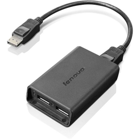 Lenovo - Open Source DisplayPort to Dual-DisplayPort Adapter